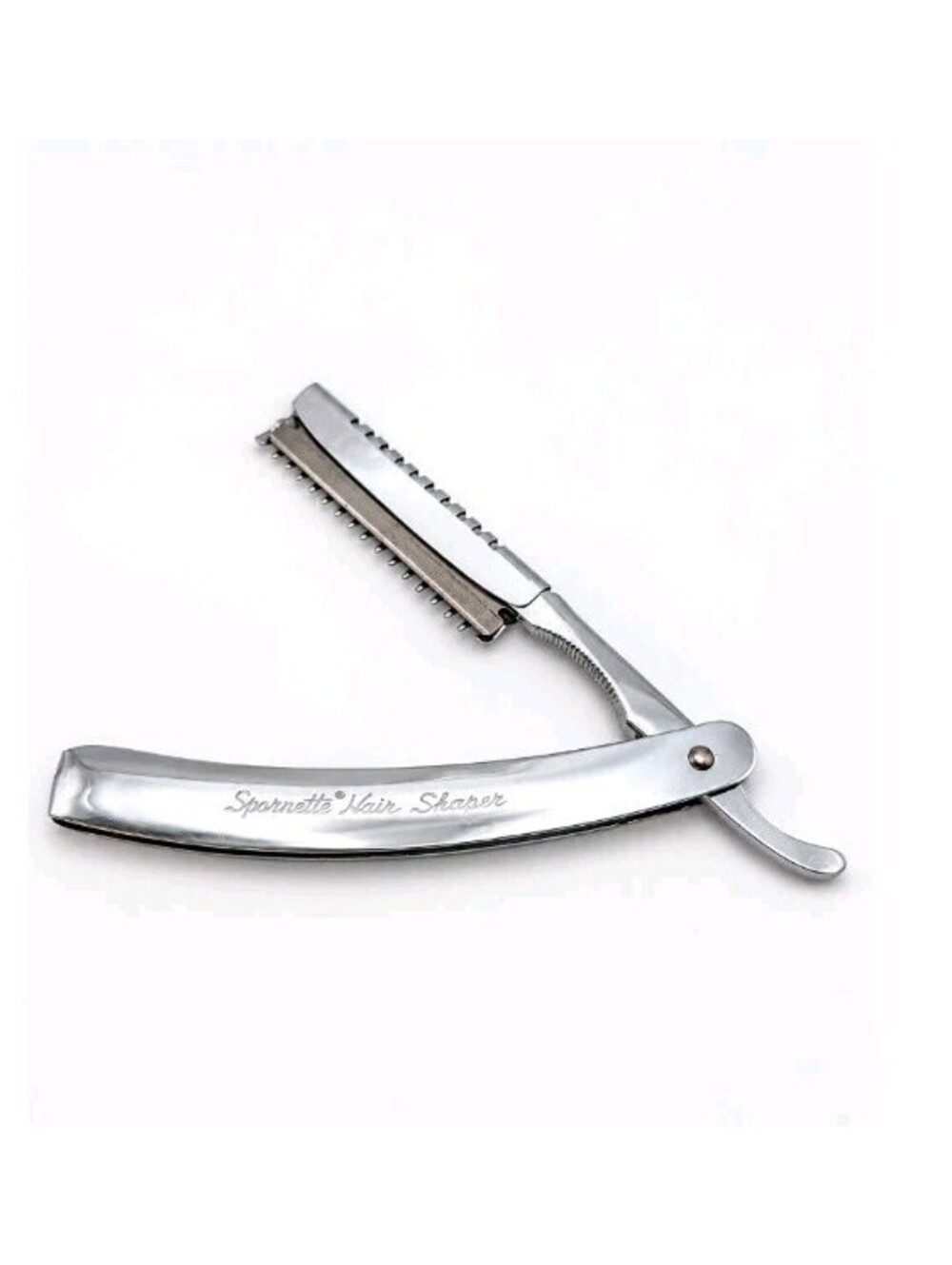 VTG Spornette Hair Shaper Straight Razor Silver Tone Barber Stylist Japan
